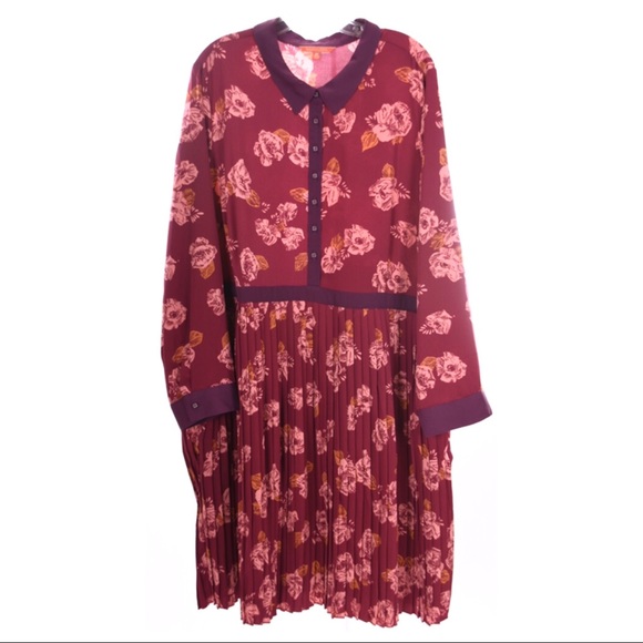 Modcloth Dresses & Skirts - MODCLOTH Just My Typist Berry Shirt Dress Size 28